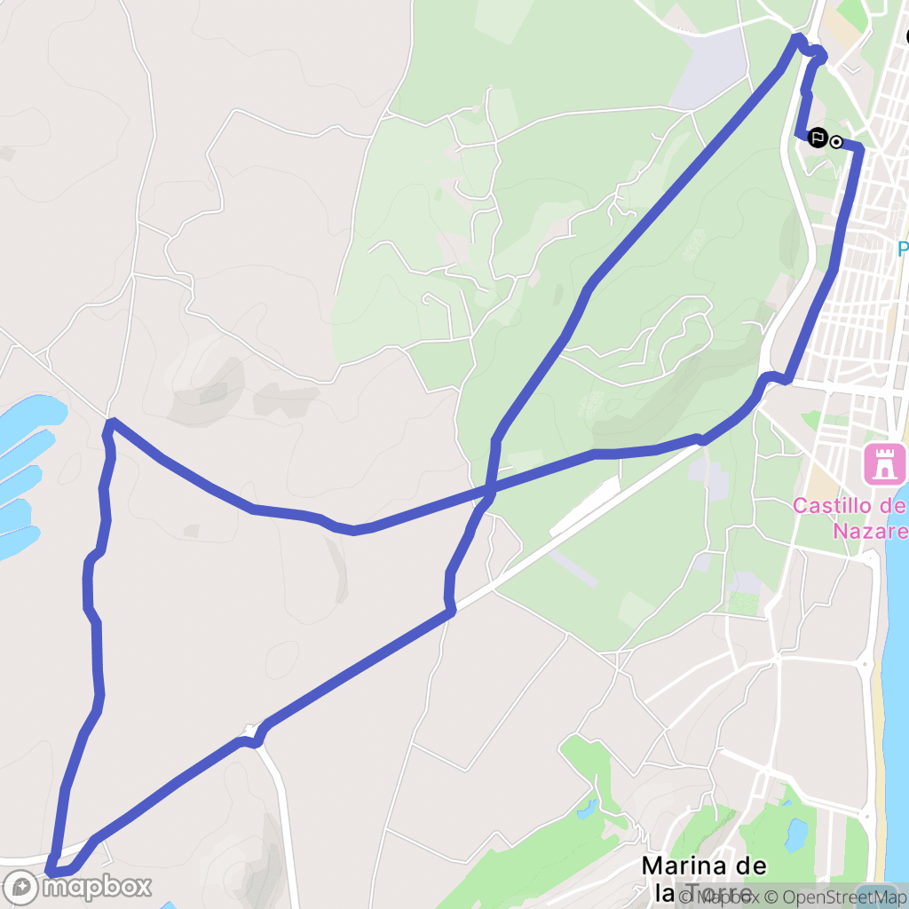 Garrucha : carte du parcours de randonnée - Spain