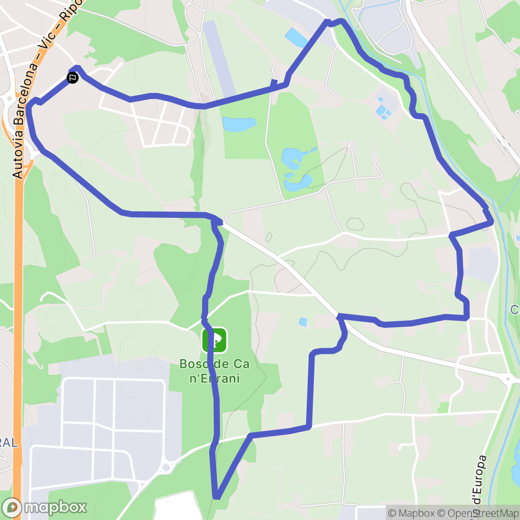 L'Ametlla del Vallès : carte du parcours de randonnée - Spain