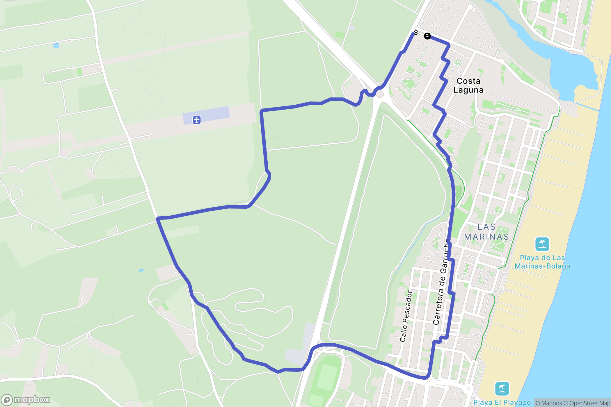 Vera : carte du parcours de randonnée - Spain