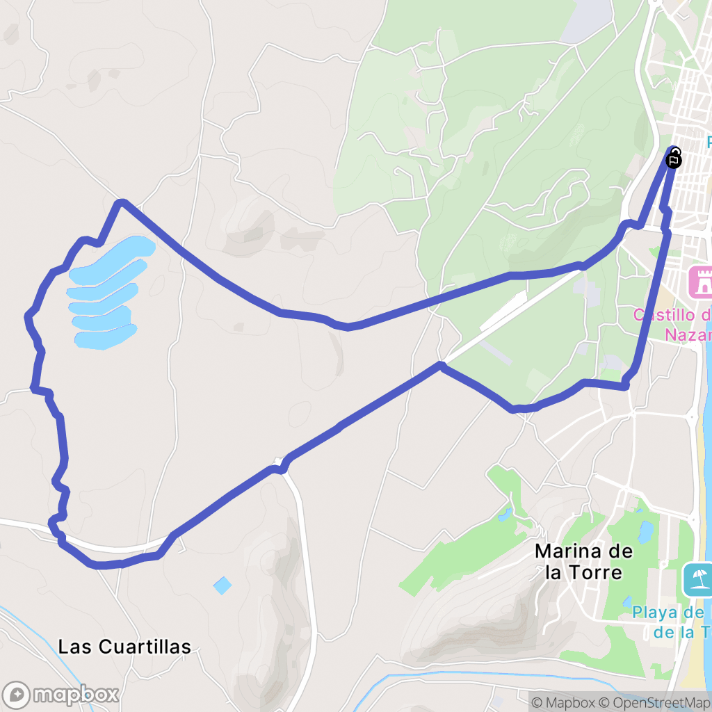 Garrucha : carte du parcours de randonnée - Spain