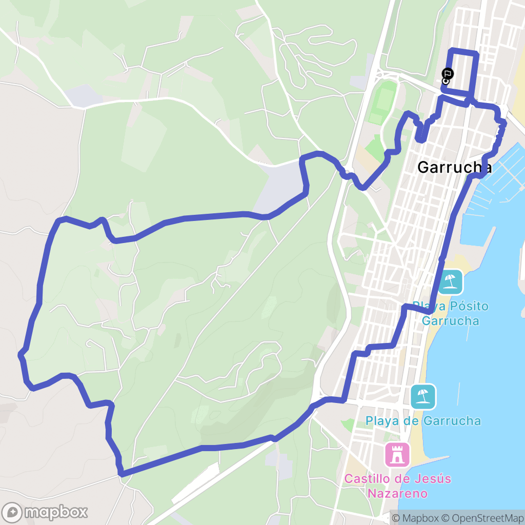 Garrucha : carte du parcours de randonnée - Spain