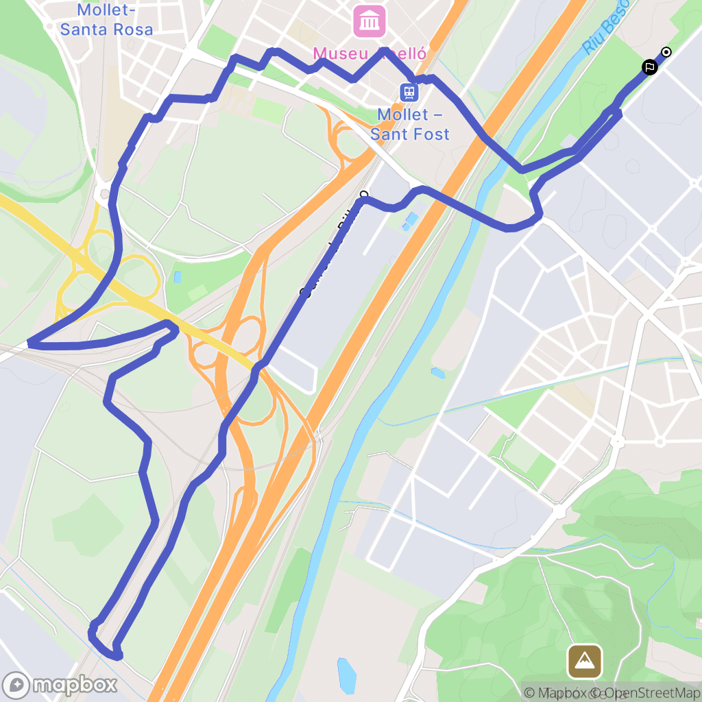 Martorelles, Barcelona : carte du parcours de randonnée - Spain