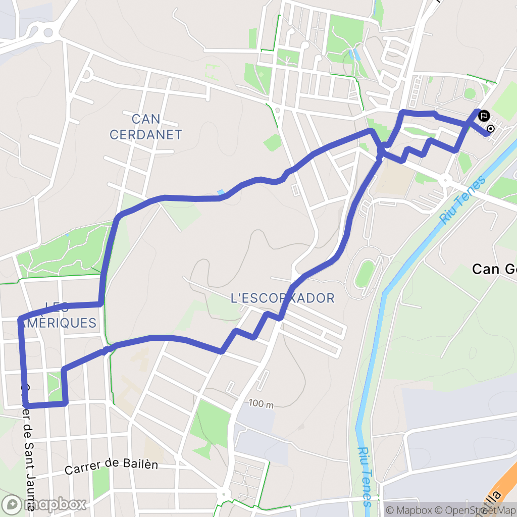 Parets del Vallès : carte du parcours de randonnée - Spain