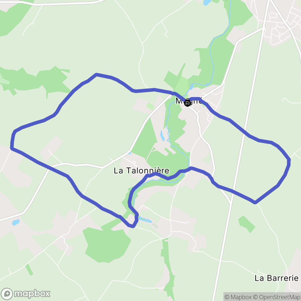 Magné : carte du parcours de randonnée - France