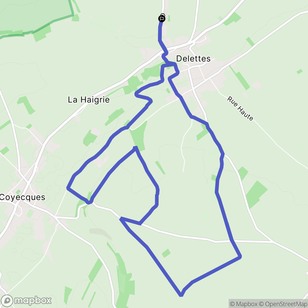 Delettes : carte du parcours de randonnée - France