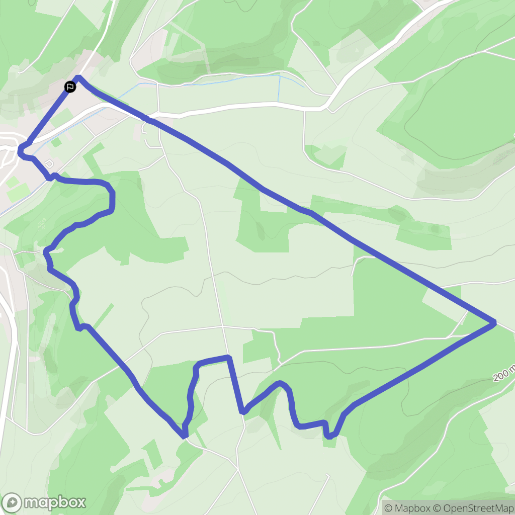 Deux Rivières : carte du parcours de randonnée - France