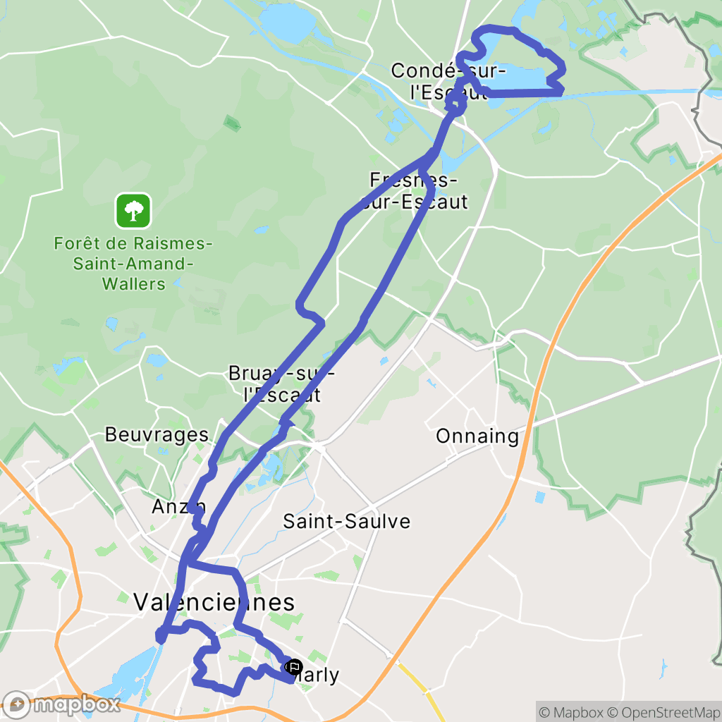 Marly : carte du parcours de randonnée - France
