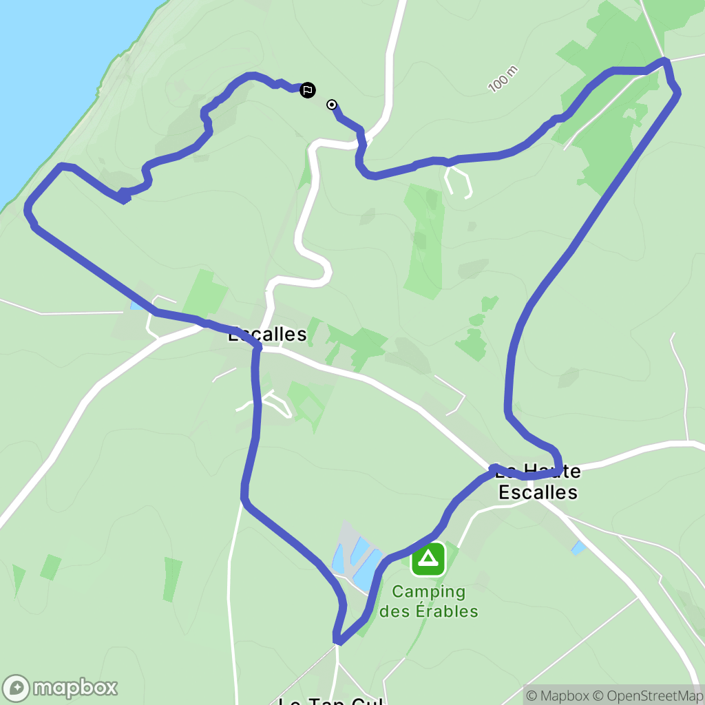 Sangatte : carte du parcours de randonnée - France