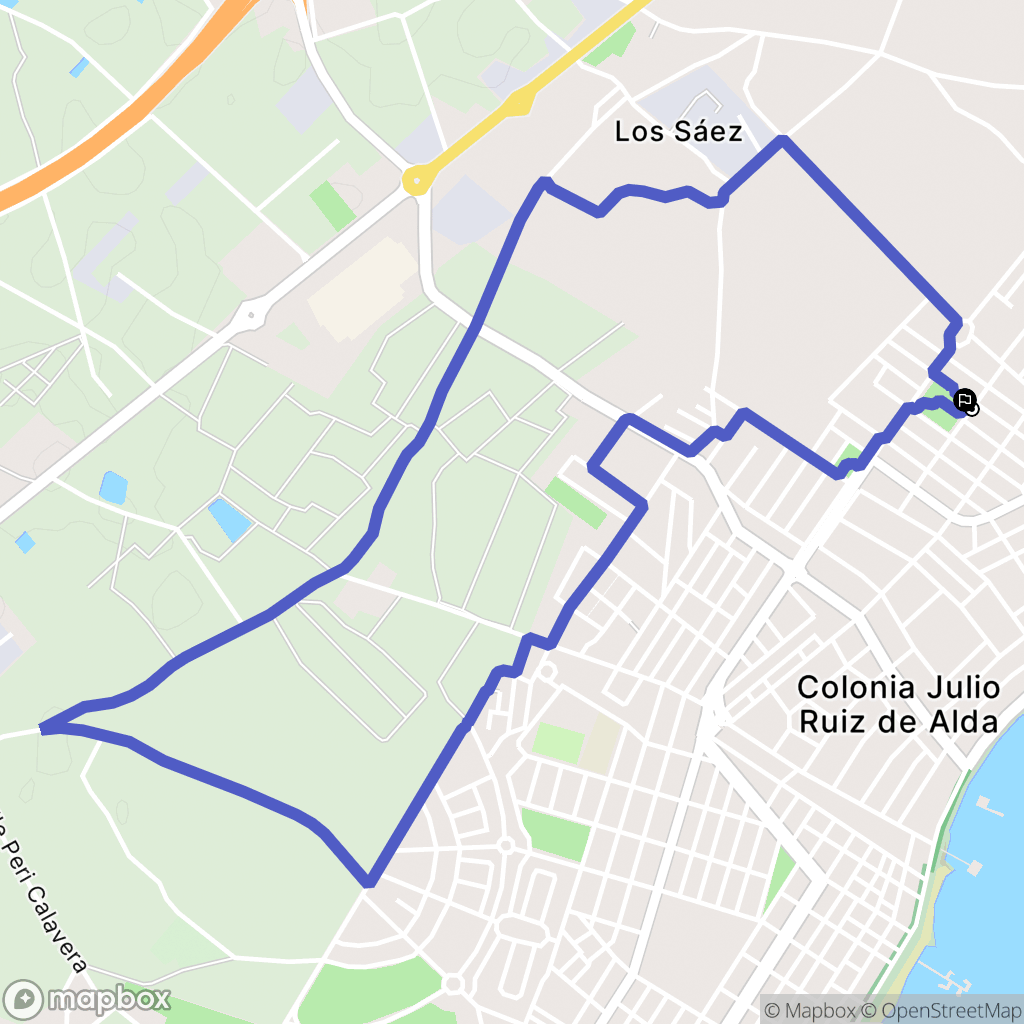 San Javier : carte du parcours de randonnée - Spain
