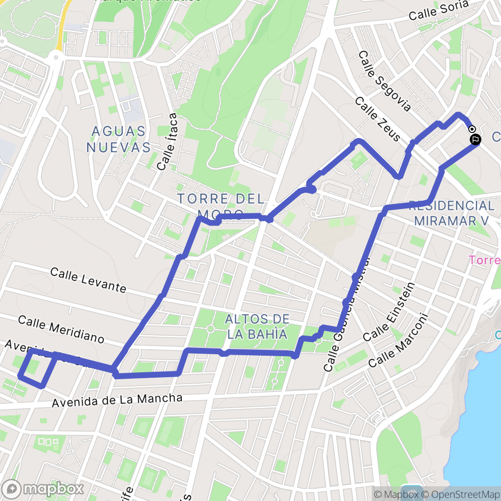 Torrevieja : carte du parcours de randonnée - Spain