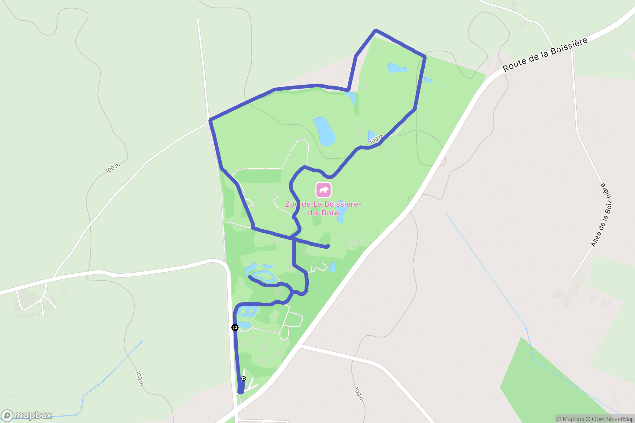 La Boissière-du-Doré : carte du parcours de randonnée - France