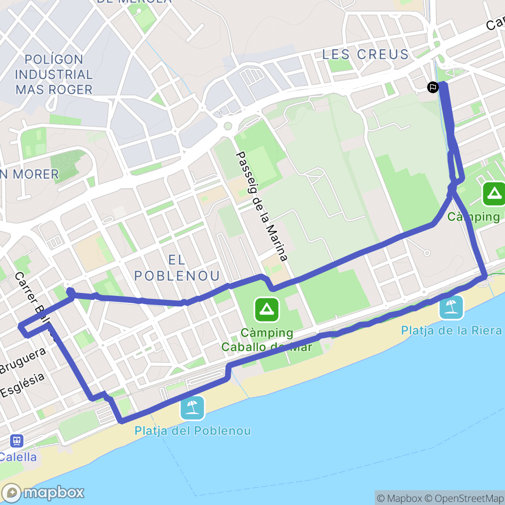 Pineda de Mar : carte du parcours de randonnée - Spain