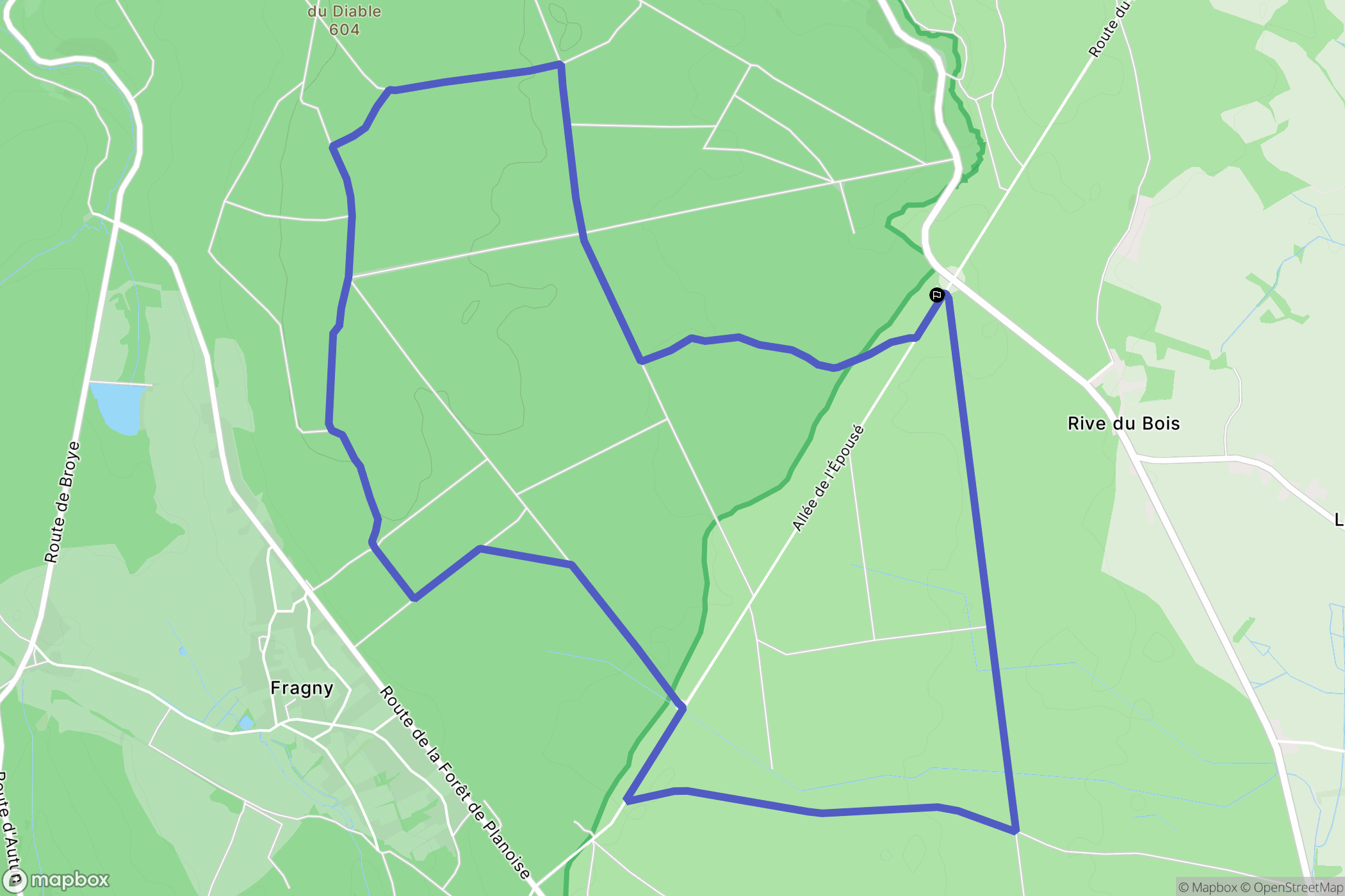 Antully : carte du parcours de randonnée - France