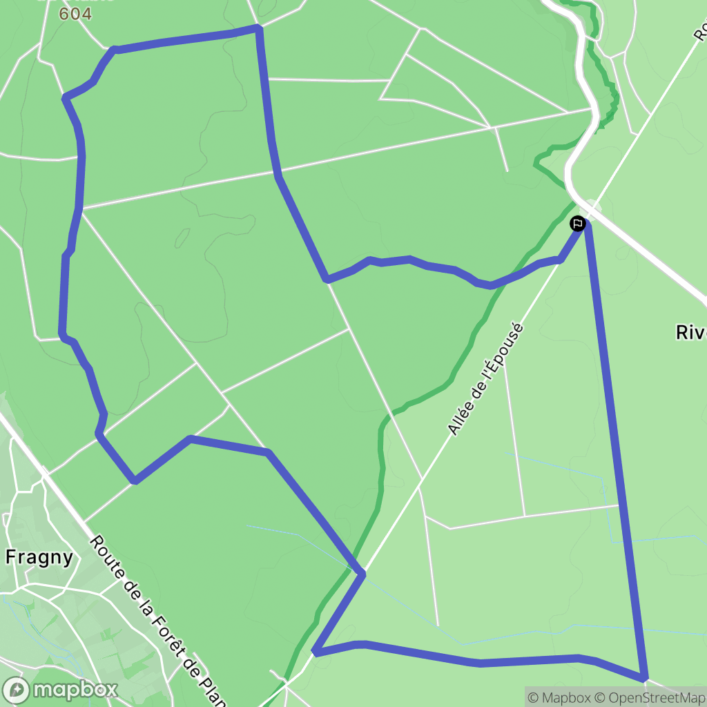 Antully : carte du parcours de randonnée - France
