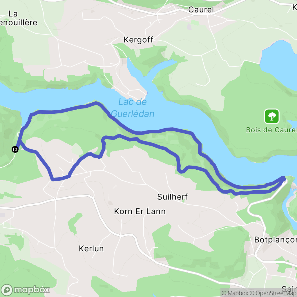 Saint-Aignan : carte du parcours de randonnée - France