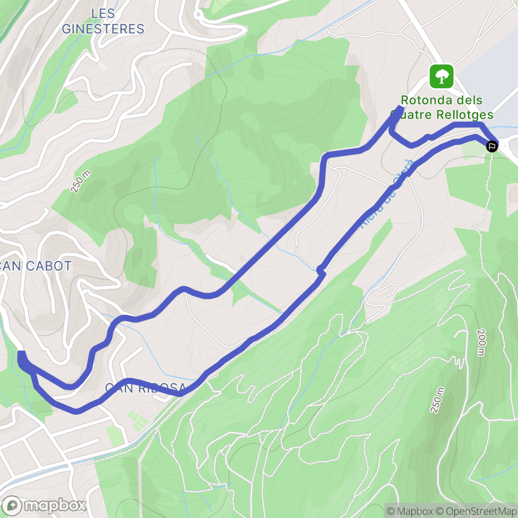 Argentona : carte du parcours de randonnée - Spain