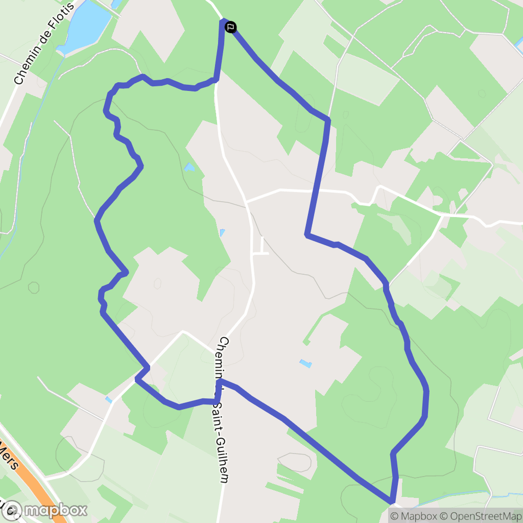 Castelnau-d'Estrétefonds : carte du parcours de randonnée - France