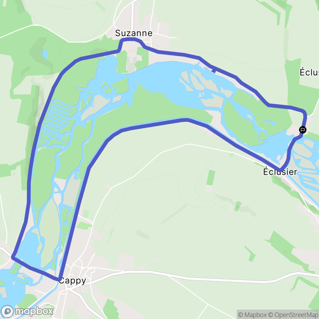 Éclusier-Vaux : carte du parcours de randonnée - France