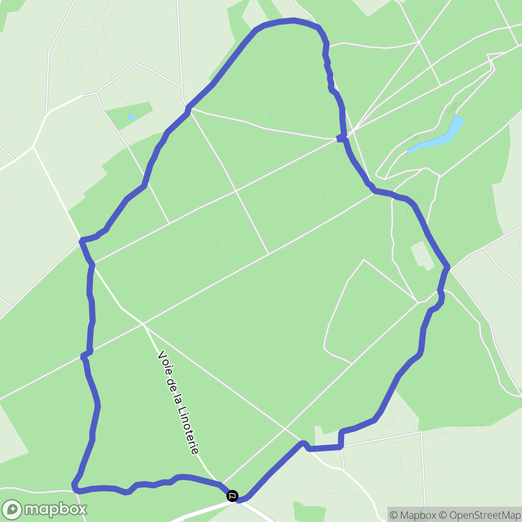 Prunay-Cassereau : carte du parcours de randonnée - France