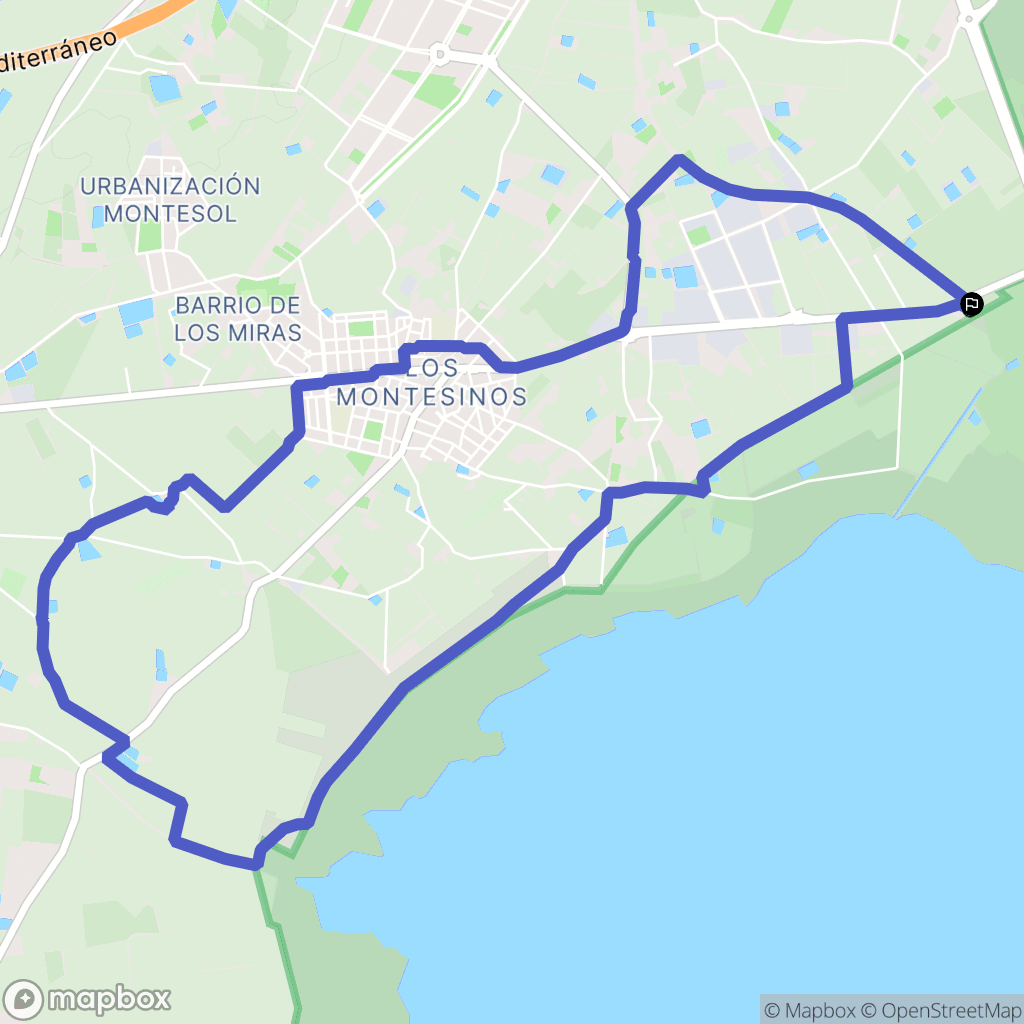 El Chaparral : carte du parcours de randonnée - Spain