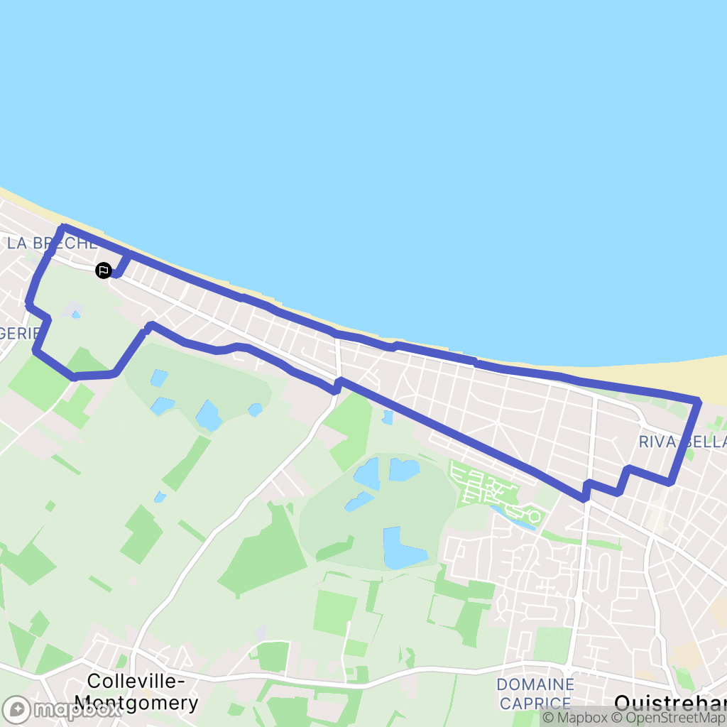 Hermanville-sur-Mer : carte du parcours de randonnée - France
