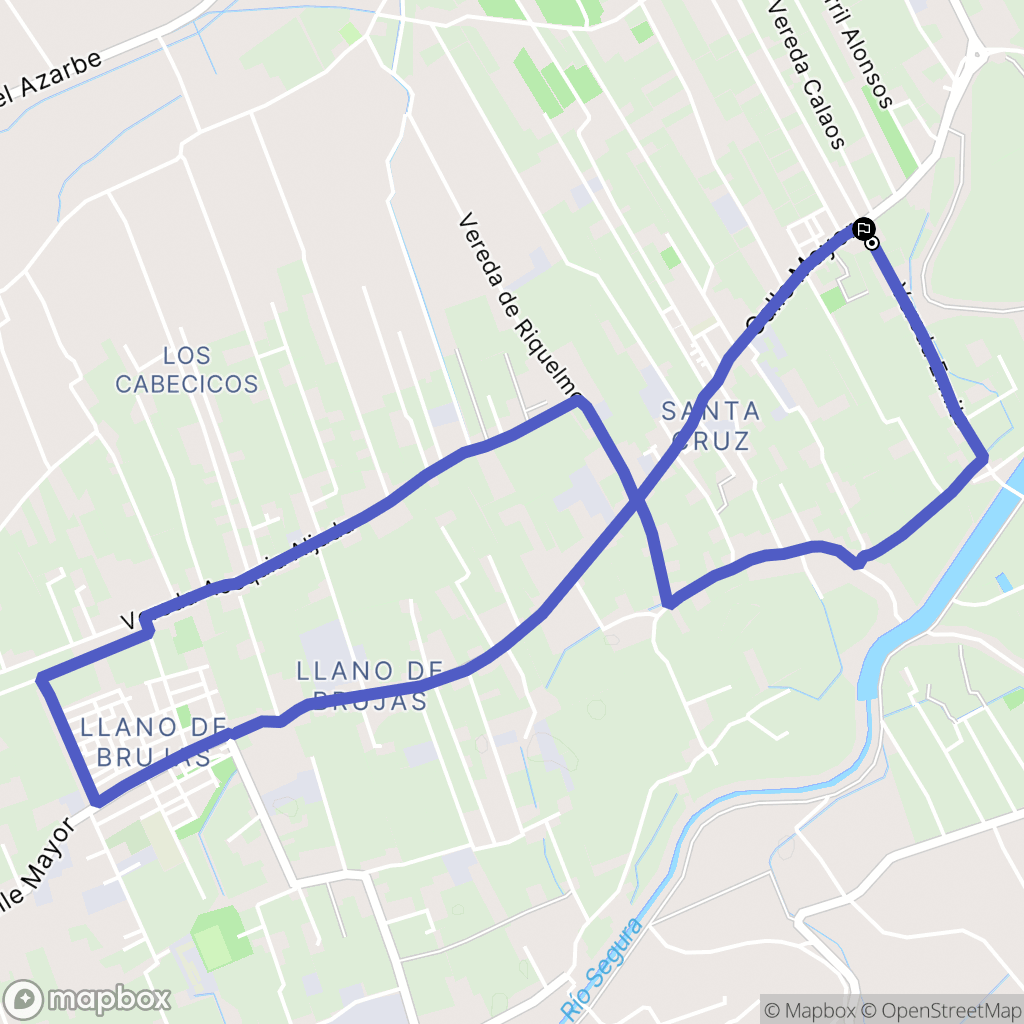 Murcia : carte du parcours de randonnée - Spain