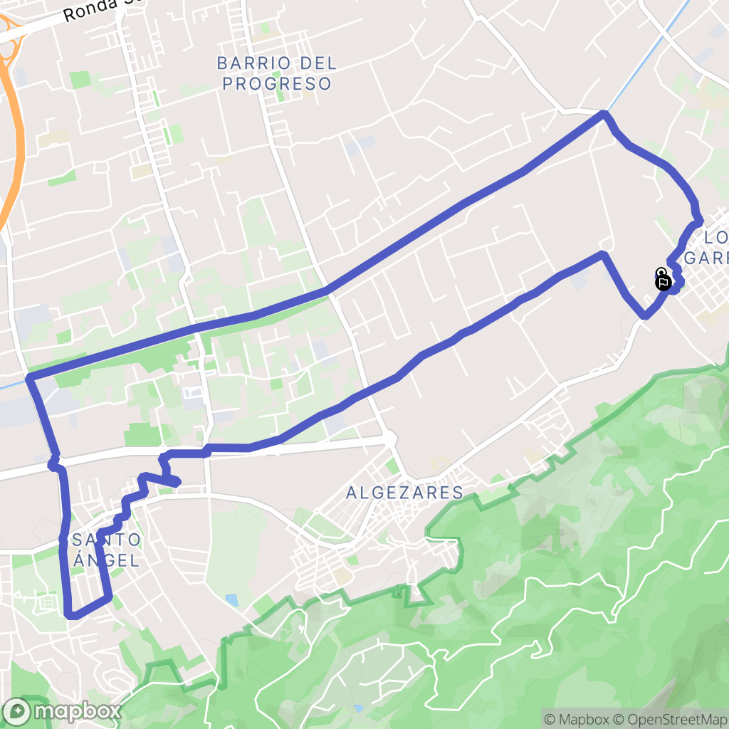 Murcia : carte du parcours de randonnée - Spain