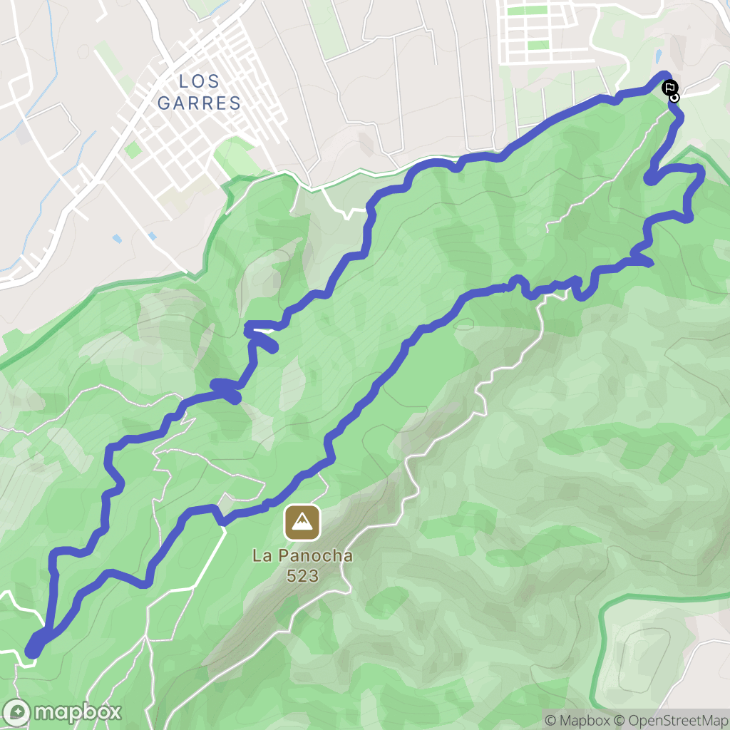 Murcia : carte du parcours de randonnée - Spain