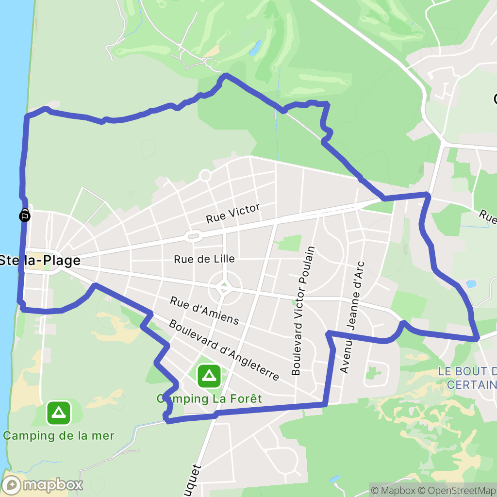 Cucq : carte du parcours de randonnée - France