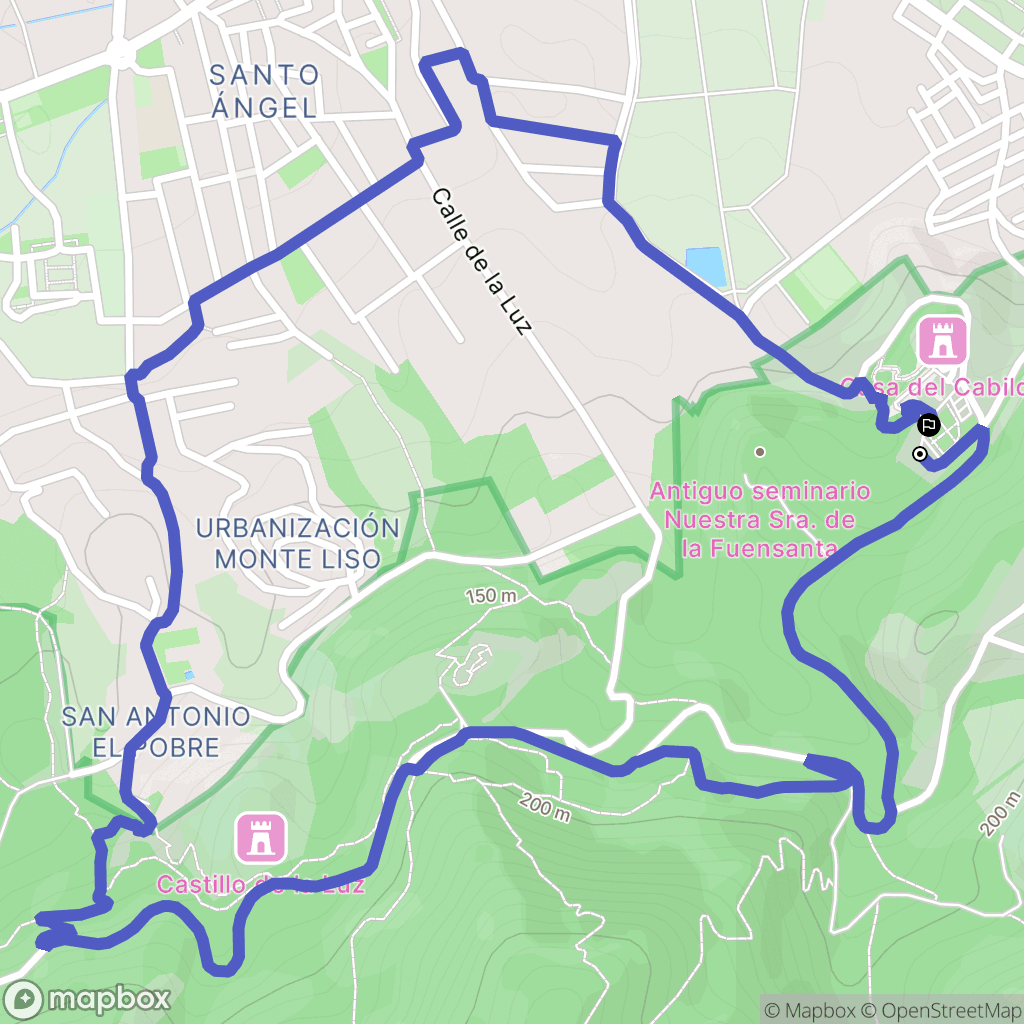 Algezares : carte du parcours de randonnée - Spain