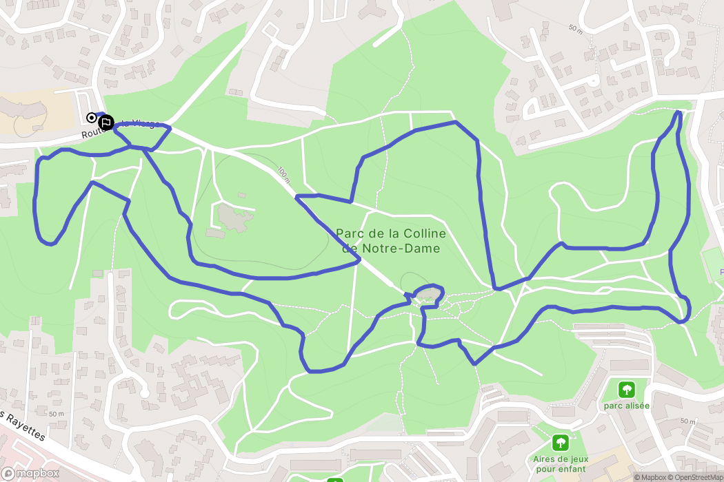 Martigues : carte du parcours de randonnée - France