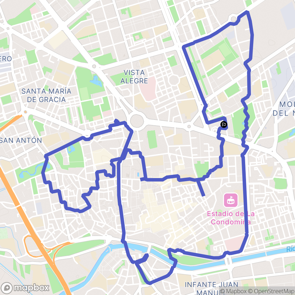 Murcia : carte du parcours de randonnée - Spain