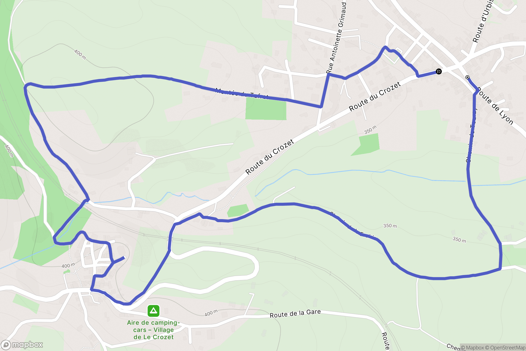 La Pacaudière : carte du parcours de randonnée - France