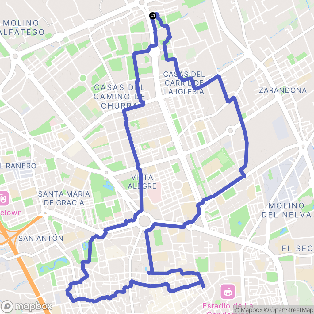 Murcia : carte du parcours de randonnée - Spain