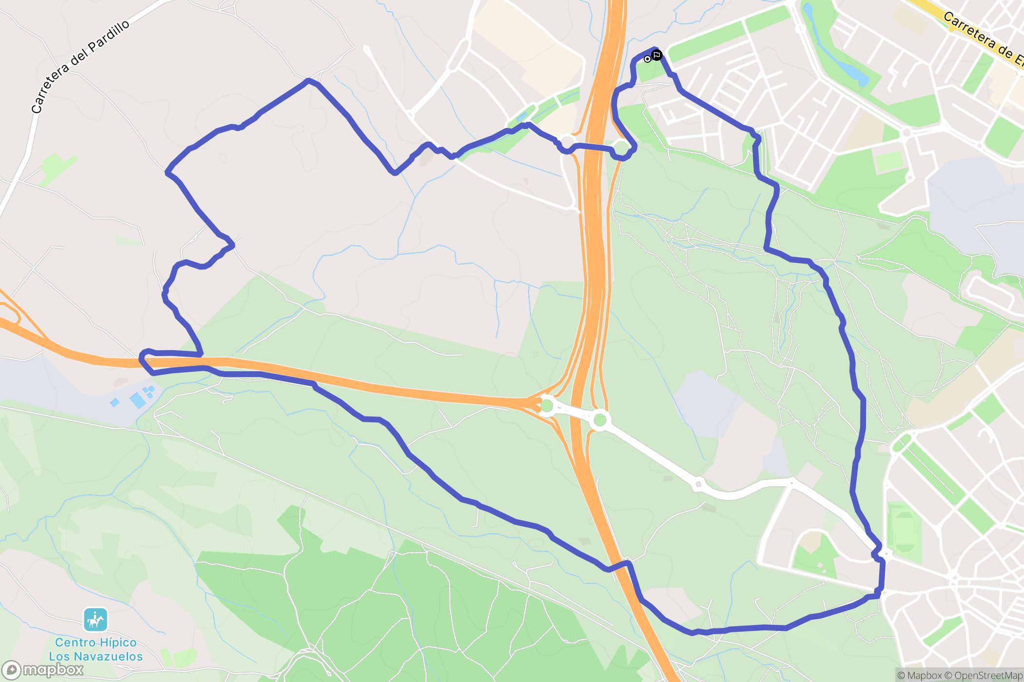 Las Rozas de Madrid : carte du parcours de randonnée - Spain