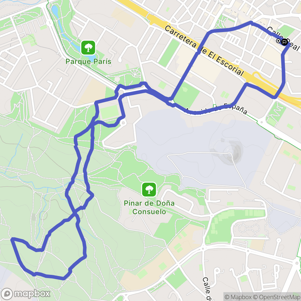 Las Rozas de Madrid : carte du parcours de randonnée - Spain