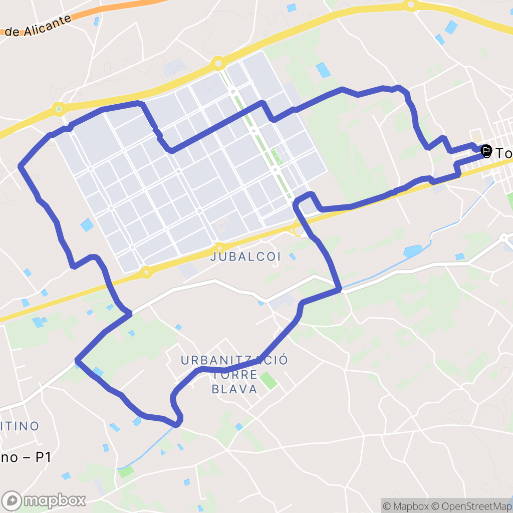 Torre del Pla : carte du parcours de randonnée - Spain