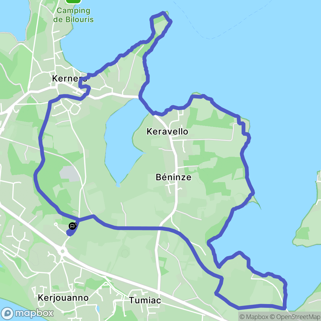 Arzon : carte du parcours de randonnée - France