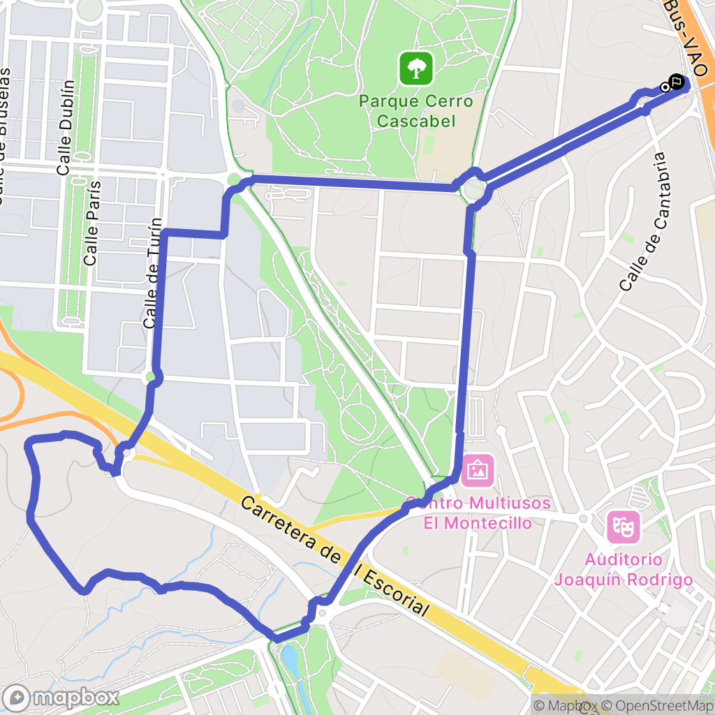 Las Rozas de Madrid : carte du parcours de randonnée - Spain