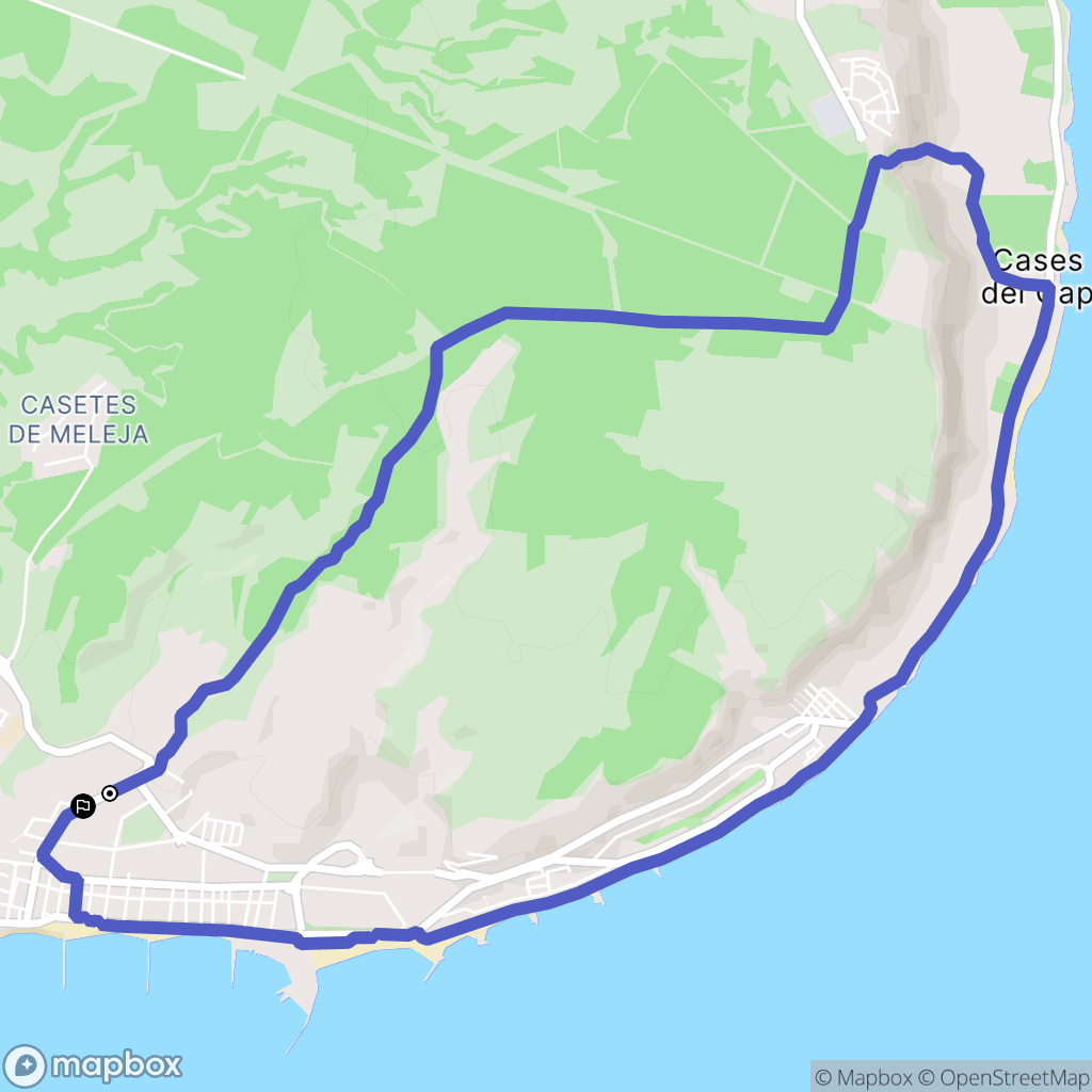 Santa Pola : carte du parcours de randonnée - Spain