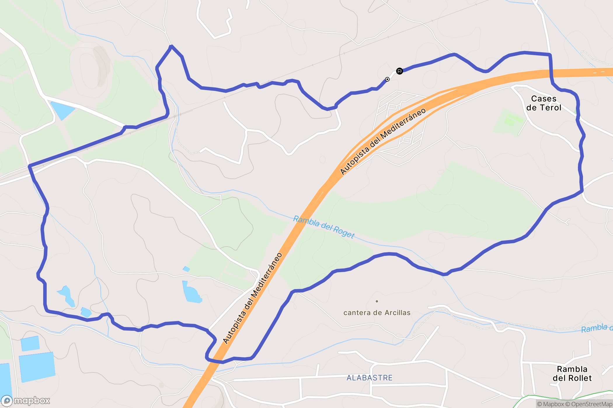 PK : carte du parcours de randonnée - Spain