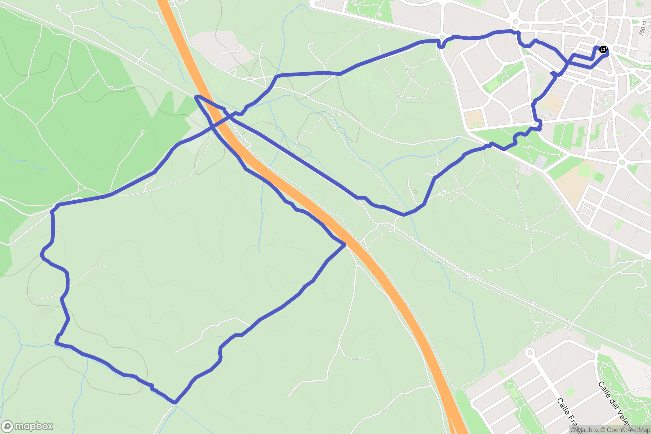 Majadahonda : carte du parcours de randonnée - Spain