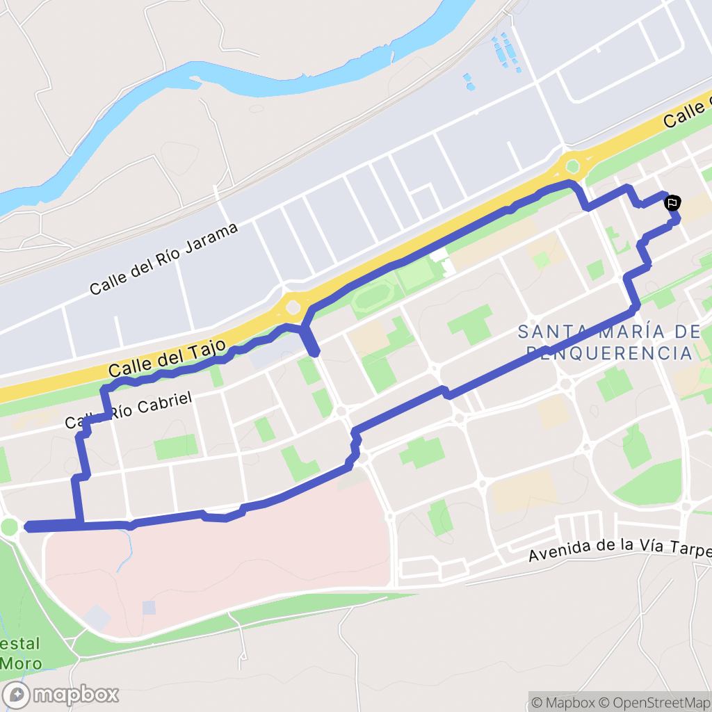 Toledo : carte du parcours de randonnée - Spain