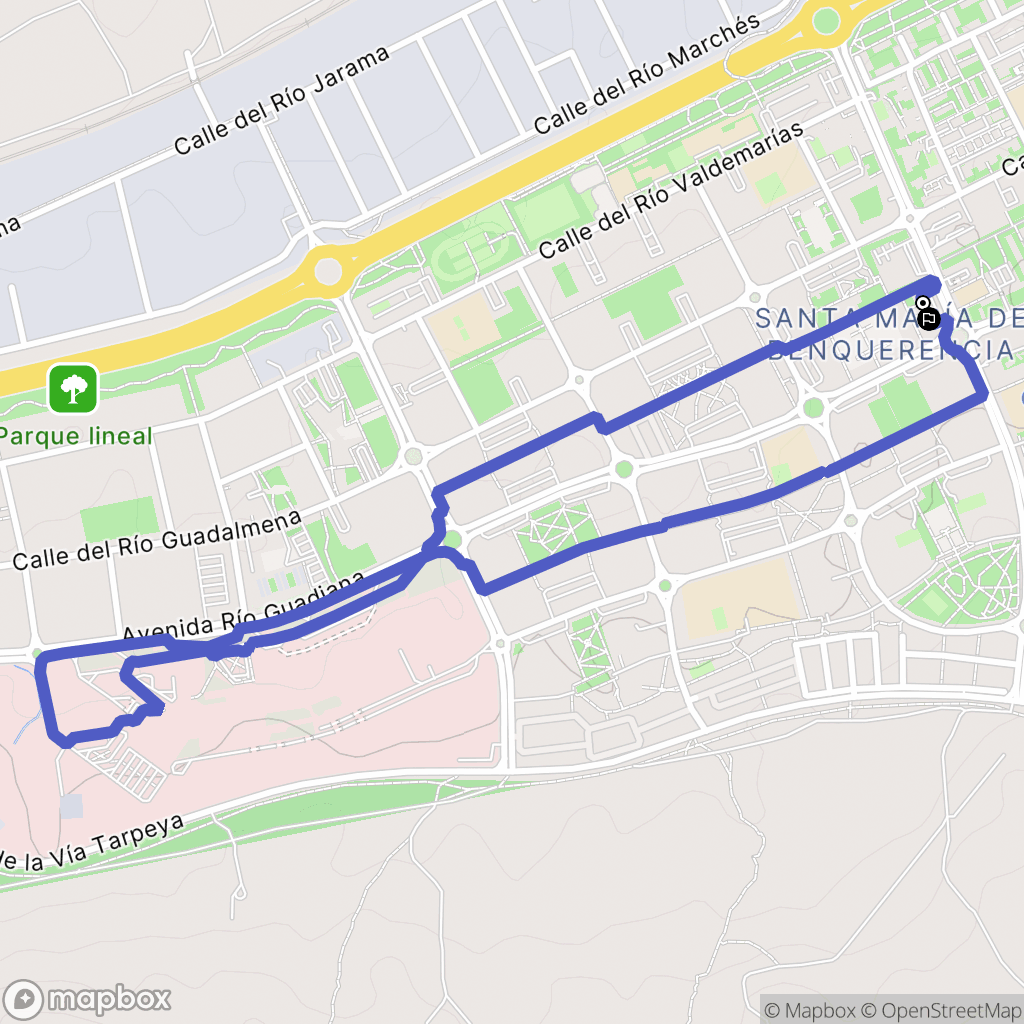 Toledo : carte du parcours de randonnée - Spain