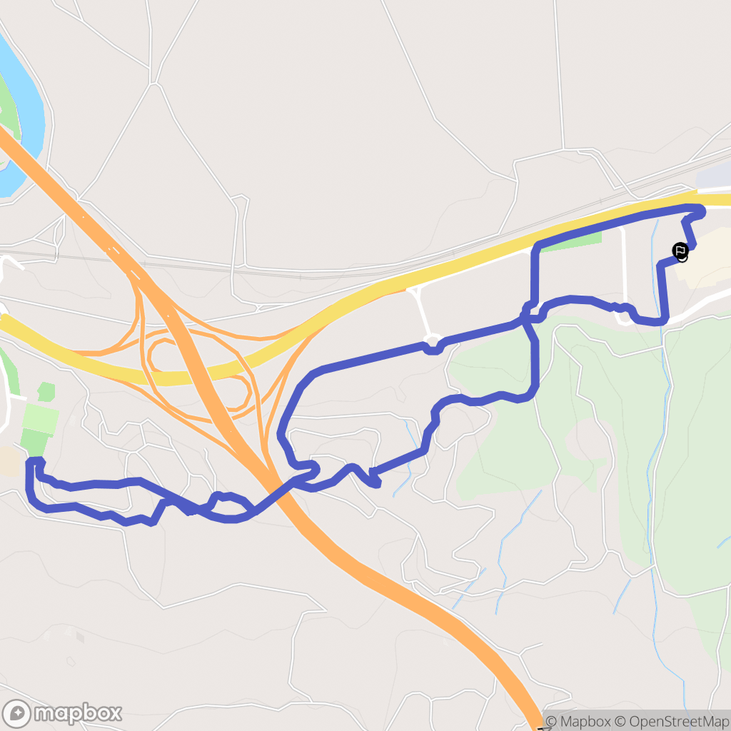 Toledo : carte du parcours de randonnée - Spain