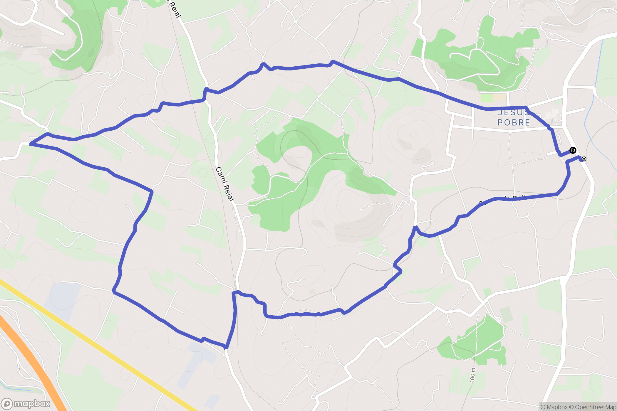 Dénia : carte du parcours de randonnée - Spain