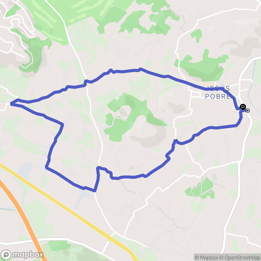 Dénia : carte du parcours de randonnée - Spain