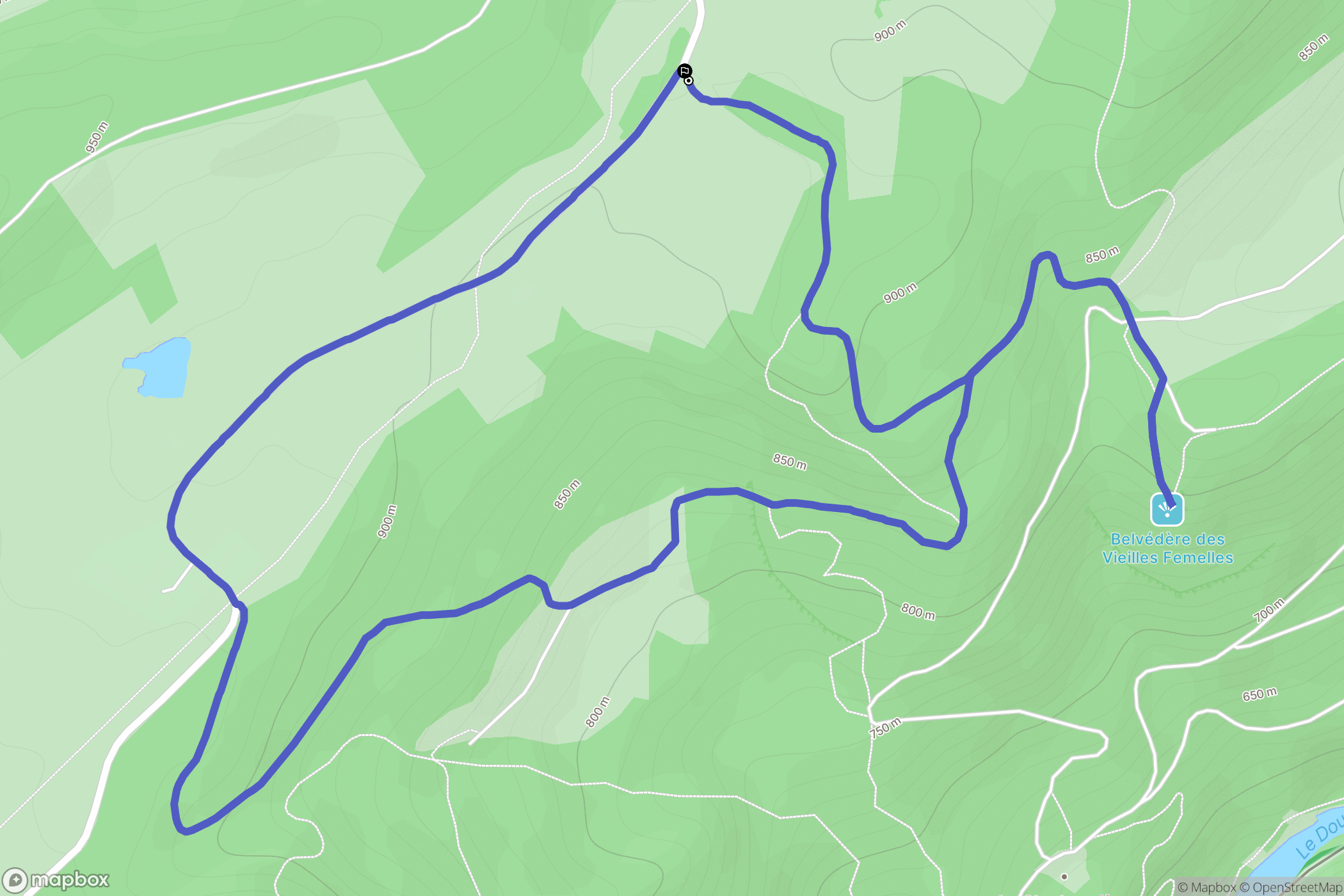 Charquemont : carte du parcours de randonnée - France