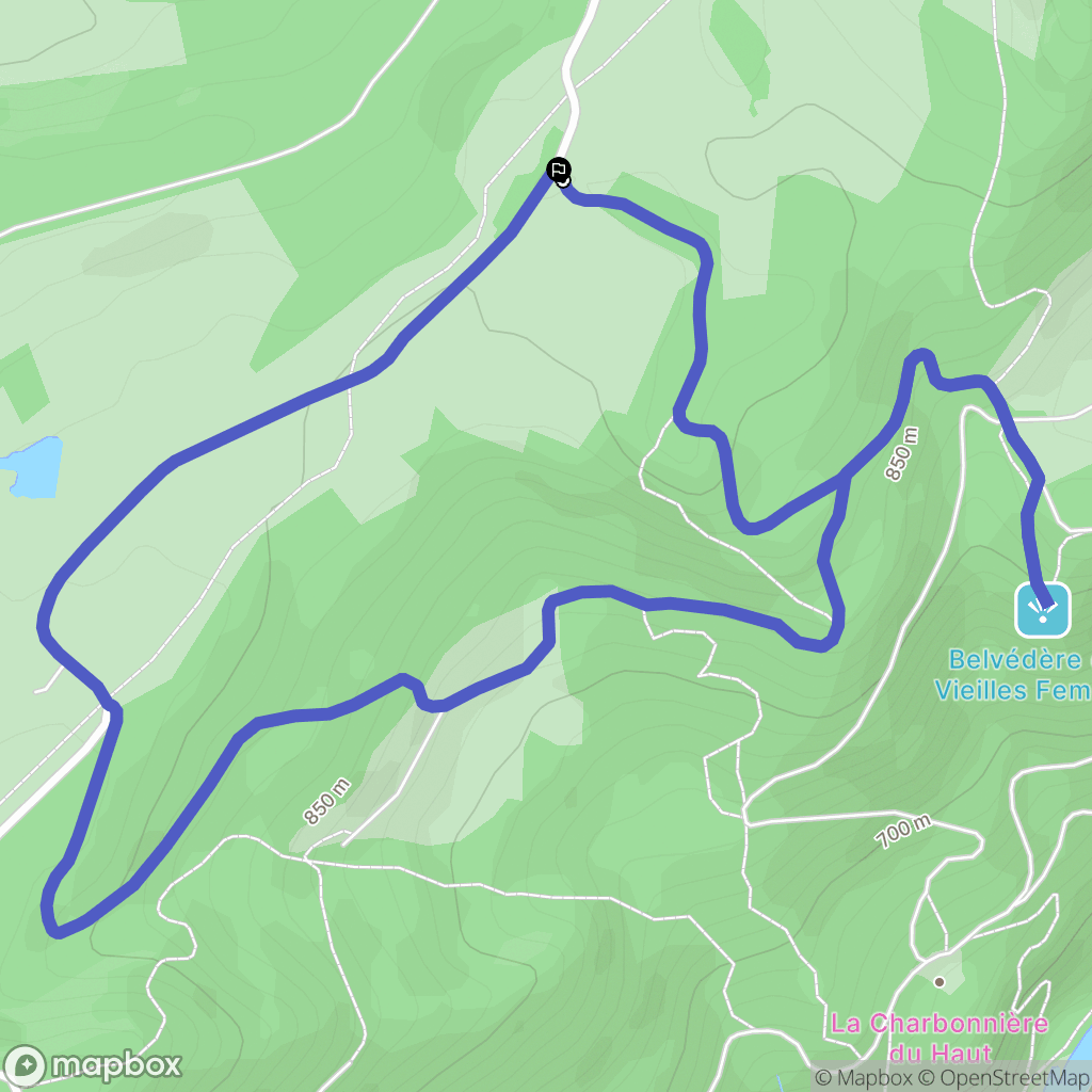 Charquemont : carte du parcours de randonnée - France