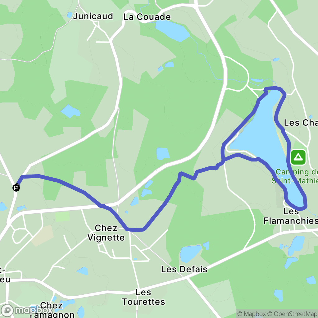 Saint-Mathieu : carte du parcours de randonnée - France